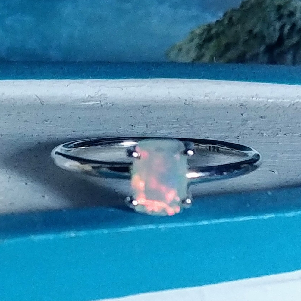 🆕🏝️ Faceted Ethiopian Opal Ring